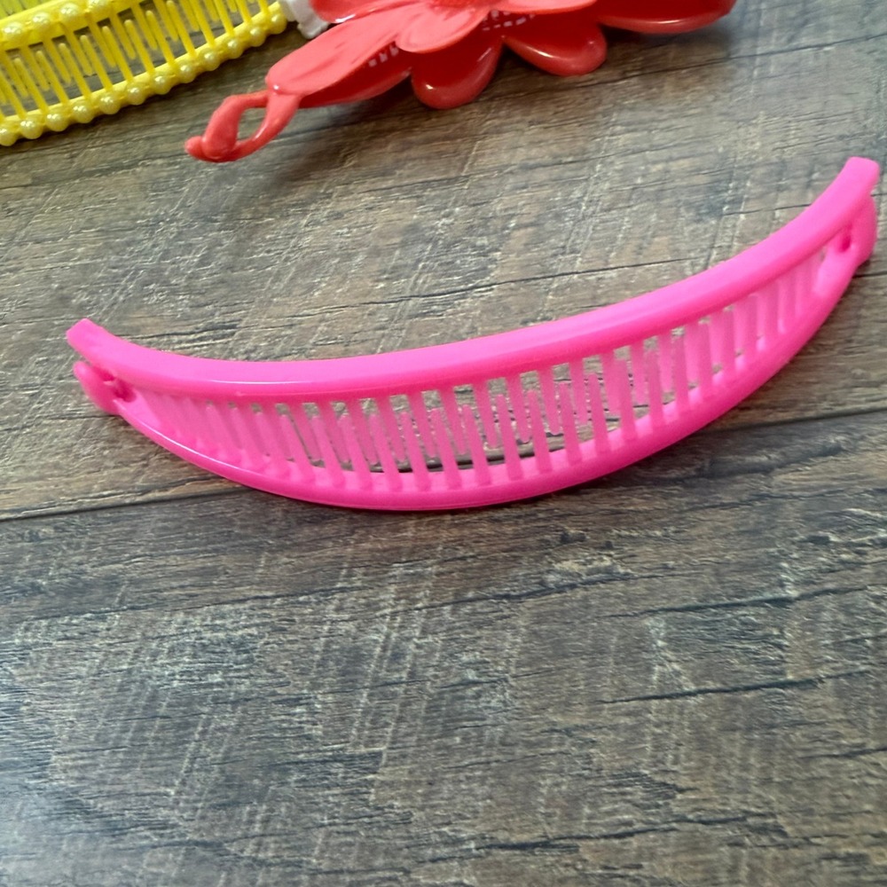Vintage 1980s Hair Accessories Banana Clips Barrettes Combs - Picture 11 of 16